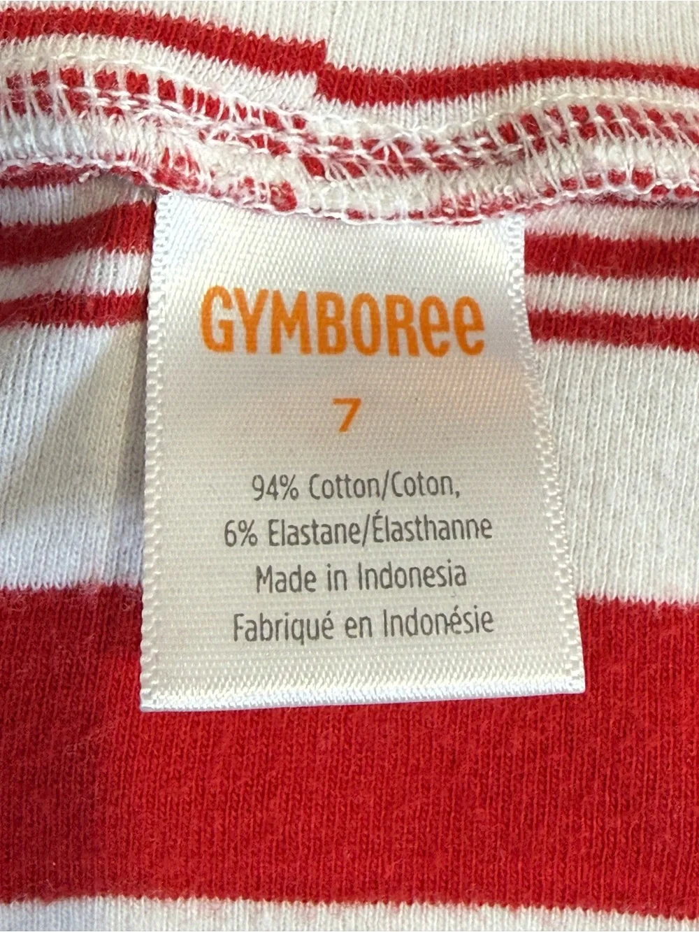 Gymboree Girls Red White Striped Turtleneck Top Size 7 Nautical Preppy